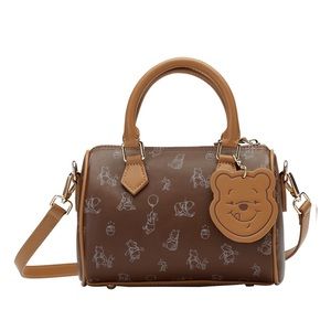DISNEY Pooh Handbag- Speedy Inspired Shape with Strap and Charm